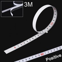 측정기 3m 스테인레스 스틸 점성 스케일 테이프 측정 작업대 톱 테이블 용 자기 접착 메트릭 눈금자, 1m