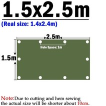 비바돔 쉘터 반고텐트 동계쉘터 벙커돔 짙은 녹색 유기농 실리콘 패브릭 자외선 차단 퍼걸라 캔버스 아웃도, 15 1.5x2.5m