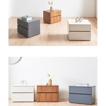 독특한 물결 세련미 침대 선반 협탁 싱글족 침실협탁, 01.550낮은_화이트