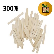 요기팜 인체무해 나무 우드 스틱 114mm x 300개 스푼 공예 아이스크림 만들기 재료 막대