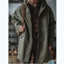 남자겨울야상 코트 두터운 방한 항공점퍼 트랜드 심플 사파리 후드 잠바