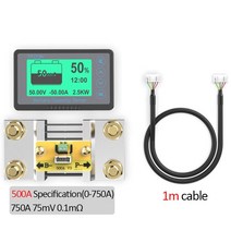 측정 측량TF03K DC 8-120V 100/350/500A 배터리 용량 테스터 전압 전류 디스플레이 쿨롱 카운터 미터 전기, [03] 8-120V 500A(0-750A)