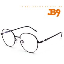 제이비나인 JB9브랜드 제이비나인그대로착용 T2106 MATTE-BLACK 무광 블랙 블루라이트차단안경 시력보호 청광차단 동글이안경 안경줄증정