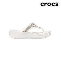 [크록스] 여성 몬터레이 디아만테 웨지 플립 / 206343-174 오이스터 / Crocs