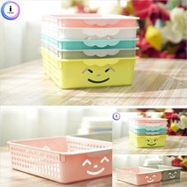 키즈바스켓 4호 색상랜덤 수납바구니 사각바구니 속옷바구니 멀티바스켓