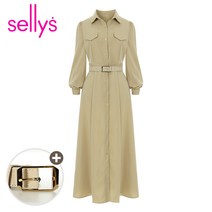 샐리 벨티드카라핀턱원피스 _I3C-IOP007