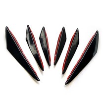 자동차 외곽부품자동차 앞 범퍼 립 장식 디퓨저 현대 코나 Veloster i30 Ix35 Solaris Azera Elantra Grand, 01 Black 6pcs