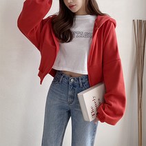 (인기)8컬러 캐주얼 데일리 내추럴 크롭 기모 후드집업 자켓