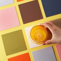 케라미카 실리콘 티코스터 컵받침 (정사각) 13color, 화이트
