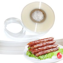 소시지 살라미용 식품 등급 케이싱 8 개 길이: 소시지 메이커 기계용 50cm 너비 50mm 쉘 핫도그 플라스틱 케이싱 식사용 가능, 보여진 바와 같이, 하나