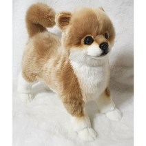 [실물같은 강아지 인형] 곰돌이컷 포메라니안 브라운