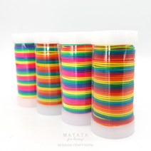 마크라메 재료 매듭실 레인보우 무지개 팔찌실 팔찌만들기 재료, 14m, 1.네온(15m)