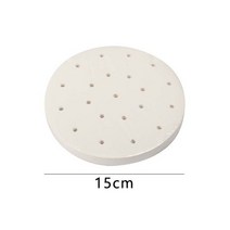 대나무찜기 찜통15/18/20/24cm 대나무 바구니 둥근 붙지 않는 찜질 종이 주방 요리 찜기 딤섬 스팀 매트 아, 01 15cm