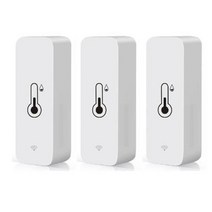 Aubess Tuya 스마트 Wifi 온도 및 센서 실내 컨트롤러 모니터링 Alexa Google 홈, 3pcs