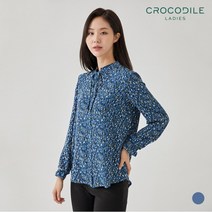 [크로커다일레이디] 레오파드리본넥블라우스_CL0WBL101