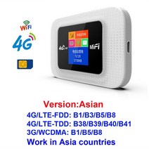 lte 라우터 와이파이 유무선 공유기 5g MD921 USB 4G 미니 3G Lte 충전식 배터리 무선 휴대용 포켓 모바일 핫스팟 자동차 Sim 카드 슬롯, [02] Asian Version