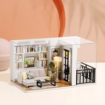 청년토이 DIY 미니어처하우스 심플 리빙룸, 선택:화이트