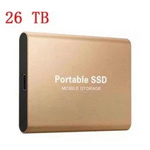고속 M.2 SSD 500GB 1TB 2TB 4TB 휴대용 8TB 외장 솔리드 스테이트 -C USB3.1 노트북 PS4 용 모바일 하드 드라이브, [32] 26TB Gold
