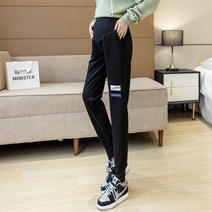 겨울트레이닝팬츠 조미 희 임부 가을겨울 기모 인싸템 고퀄리티 감각 트레이닝바지 배지 조거팬츠 와이드 3659360109