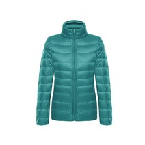 어닝 테라스 차량용 비가림 천막 JuneLove-휴대용 스탠드 칼라 오리털 코트 및 재킷 여성용 95% 초경량 솔리드 겨울 아웃웨어, [05] XXXL, [24] Blake blue
