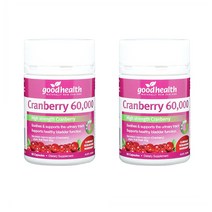 Good Health 굿 헬스 뉴질랜드 크랜베리 60000mg 50캡슐 2팩, 2, 50caps