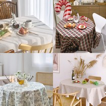 린넨 겨울 홈카페 감성 식탁보 2인 4인 5종 모음, 02.린넨 더블 스트라이프, 4인L 그린