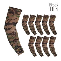 블랙딘 쿨토시 10개 자외선차단 여름 작업용 팔토시 레저 스포츠토시 개별포장, 밀리터리