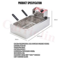 업소용튀김기 3000W 상업용 전기 딥 프라이어 12L 감자 튀김 기계 빠른 가열 치킨, [01] Electric, [01] 12L