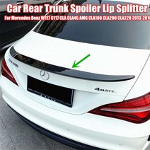 car 리어 트렁크 스포일러 립 스플리터 for mercedes w117 c117 cla cla45 for amg cla180 cla200 cla220 2013-2018 rear, 벤츠