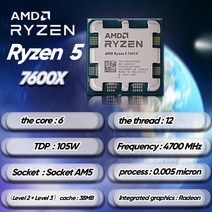 AMD Ryzen 5 5600 CPU 프로세서AMD Ryzen 5 R5 7600X CPU + ASROCK B650M PG Riptide 마더보드 Kingston FU