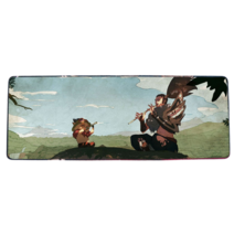 롤 LOL 디자인 마우스 패드 79종 시리즈 리그 오브 레전드 장패드 3mm 두께, 900x400mm + 3mm개, 연노랑