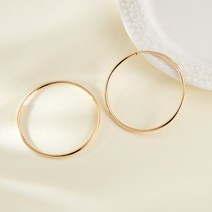14K GF 골드 여성 파이프링 침타입귀걸이 골드한쌍