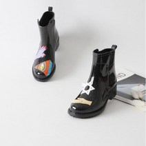 미들힐 앵클 기장 리버 장마 여성장화 레인부츠