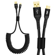 USB C타입 PD 스프링 고속 충전 케이블 노트20 S21 울트라 아이패드에어 4세대, 3개