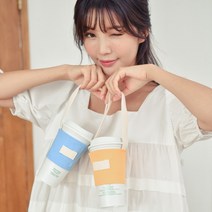 코코드림 에코 드링크백 재사용컵홀더 텀블러백 컵가방 캔버스백 휴대용, 카키