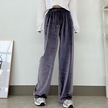 소프트 벨벳 와이드 밴딩 팬츠 벨로아 일자 트레이닝 홈웨어 긴바지6color