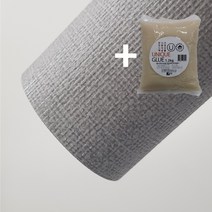 유니크 p7풀칠벽지 소폭합지 셀프도배세트 (벽지1롤+도배풀1포+깔지1), 린넨실버그레이 세트