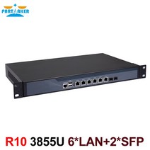 인텔 Skylake 셀러론 3855U 듀얼 코어 4G RAM 128G ssd가 있는 1U 케이스 방화벽 기기 서버 라우터