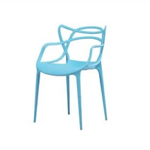 카페 의자 마스터스 체어 식탁 등받이 1인용 식탁 커피숍 가벼운 디자인 인테리어 스툴, 블루, 1개