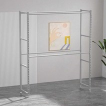 세탁소 행거랙 옷걸이 의상실 철제 의류창고 업소용, 블랙 (무광)200x60x200(3단)