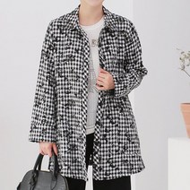 엄마옷 백합사 체크 꽃 비조 롱 셔츠 자켓 [ST20411] 간절기 여성용 중년여성의류 미시 미시옷 5060대 빅사이즈