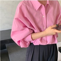 [제이스] 레이어드 카라넥 루즈핏 옥스포드 긴팔 남방 셔츠