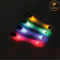 [SNJ] 세이프티 LED라이트 밴드 라이딩 등산 조깅 야간 안전 야광 자전거 러닝 스포츠, 02핑크