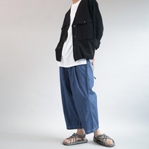 디벨로 남성용 3컬러 와이드 9부 벌룬 팬츠