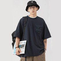 유루 남성용 루프 디자인 포켓 반팔티 KA1729