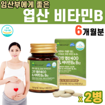 임산부 건조 효모 엽산 엽산제 비타민B군 비타민B6 비타민B12 음식 호모시스테인 귀리 태아 여성 여자 와이프 여자친구 임신전 임신후 임신준비 임신초 가임기 남편 영양제, 2박스