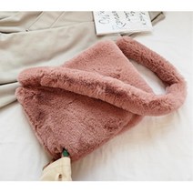 부드러운 토끼털 크로스백 도트백 작은토트백 토트백