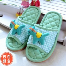 SK511준캡 아동 유아 퀼트 인형 패브릭 순면 층간소음 면실내화, A316 키즈인형패브릭면실내화 네이비_L