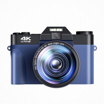 빈티지캠코더 레트로캠코더 방송캠코더매크로 렌즈 48MP AF 카메라 사진 16X 와이드 앵글 4K 유튜브 캠코더, 01 With 2 Lens_02 16G TF Card