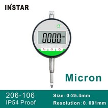 다이얼 게이지강력TAR-디지털 다이얼 표시기 0-12.7mm 0.01mm IP54 프신형 전자 게이지, 0-25.4x0.001mm